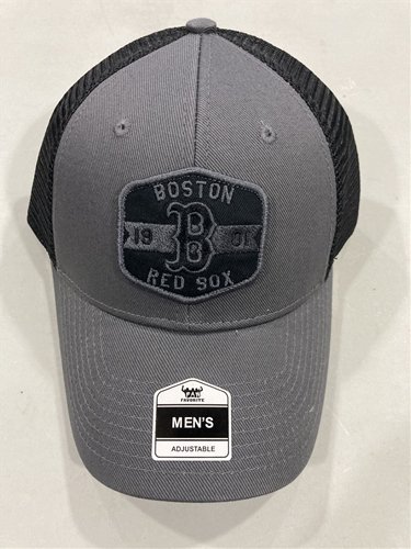 Boston Red Sox MLB Charcoal Hat Adjustable MVP Mesh Snapback New