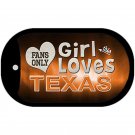 This Girl Loves Texas Longhorns Necklace Dog Tag Metal New Chain Jewelry NCAA