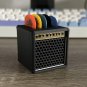Guitar Picks Holder Box, Amp Speaker with 5 Celluloid ,Picks New Bass Ukulele