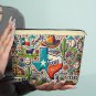 Texas State  Makeup Zipper Pouch Texas  Texas Bag Travel Gift Moving
