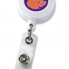 Clemson Tigers Badge Reel ID Holder Football  Logo Clip New Round Office