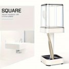 1 Piece Modern Upgraded Toothbrush Holder Set w Mouthwash Cup New White Bathroom