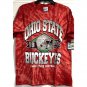 NCAA Ohio State Tri Dye T Shirt 2XL Red Buckeyes Vintage Mens Tee Big New
