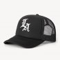New Embroidered LA Mesh Baseball Cap Black  Men, Women Gothic Style Trucker Hat