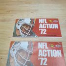 VINTAGE 1972 SUNOCO DX FOOTBALL STAMPS, 2 PACKETS LOT