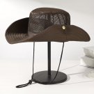 Men's Retro Hiking Hat Coffee Wide Brim Fishing Outdoor