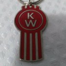 Keychain for Kenworth Motors Semi Trucks Red & Silver Pewter   Key Tag Novelty