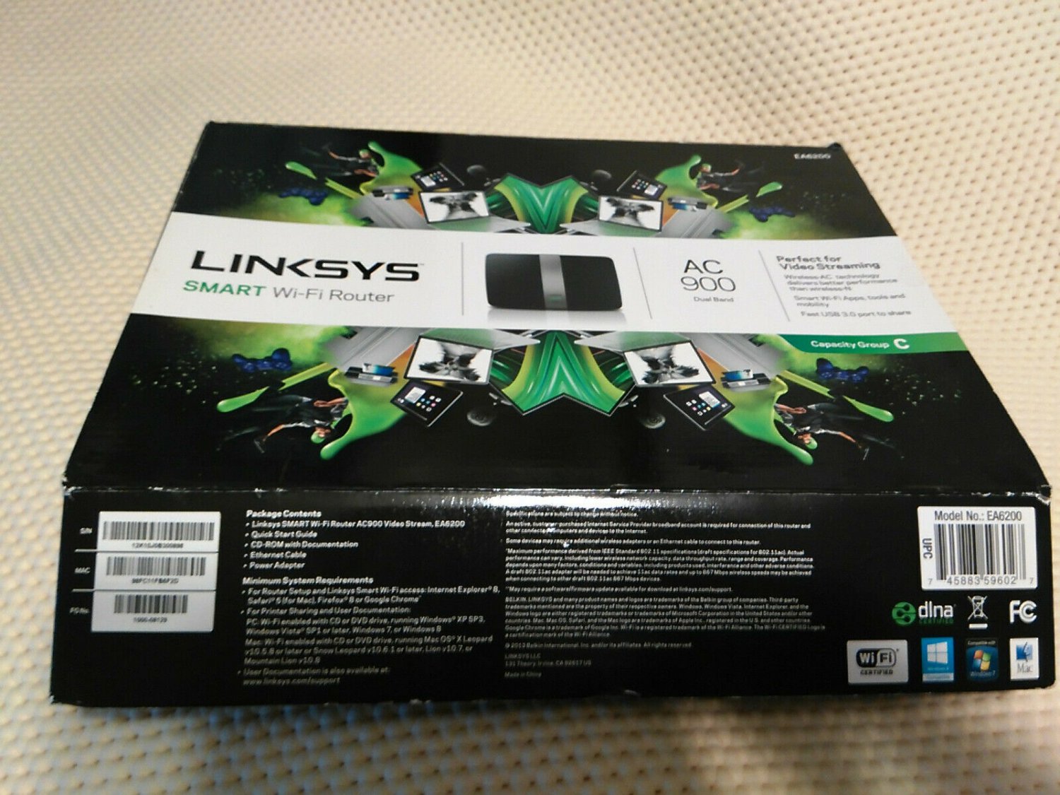 Linksys AC900 EA6200 Dual Band SMart WiFi Router