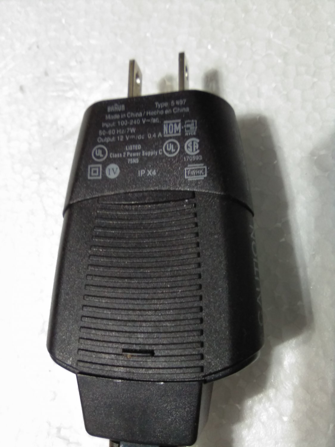 Braun Power Cord 5497 7000 8000 Syncro Charger 7526 7505 7570 7680 8585 8995 595