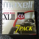MAXELL HIGH BIAS AUDIO CASSETTES XLII IDEAL FOR CDs 7PACK AS PICTURED