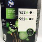 New Genuine HP 952XL Black 2PK Ink Cartridges Box OfficeJet Pro 8216