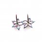 Copper Hoop earrings with flowers
