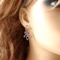 Copper Hoop earrings with flowers