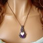 Necklace - Copper Teardrop with Leaf