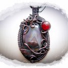 Necklace - Wirewrapping pendant with Agate
