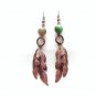 Earrings - Hand engraved feathers