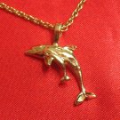 14K 14KT Double Gold Filled Dolphin and Baby Charm/Pendant