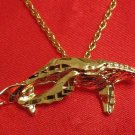 14K 14KT Double Gold Filled Whale Charm or Pendant
