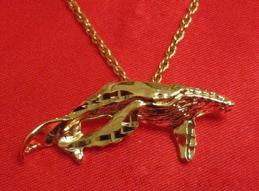 14K 14KT Double Gold Filled Whale Charm or Pendant