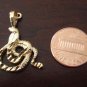 14K 14KT Double Gold Filled Cobra Snake Charm or Pendant