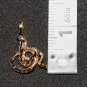 14K 14KT Double Gold Filled Cobra Snake Charm or Pendant