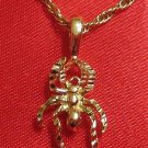 14K 14KT Double Gold Filled Spider Charm or Pendant