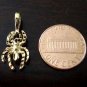 14K 14KT Double Gold Filled Spider Charm or Pendant
