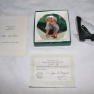 Peppermint Kiss by Donald Zolan Miniature 3 1/4"" Collectors Plate with COA & Stand