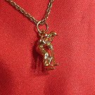 14K Double Gold Filled 3D Golfer Charm/Pendant
