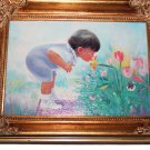 Easter Morning by Donald Zolan Framed Canvas Transfer 7 x 9 With Certificate