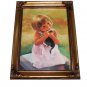 My Kitty by Donald Zolan Framed Miniature Lithograph 8-3/4 x 6-1/2 COA Litho