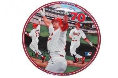 Record 70 Home Runs Mark McGwire Home Run Hero 8"" Collectors Plate with COA