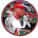 Record Breaker 9-8-98 Mark McGwire Home Run Hero 8 ""Collectors Plate with COA