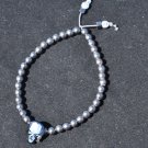 gun metal swarovski skull face