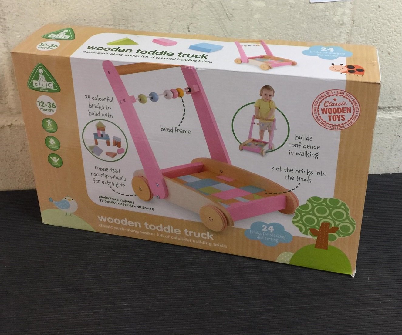 Early Learning Centre ELC Boys, Girls Wooden Toddler Truck with Bricks (Ex-display)