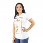 Adidas Metallic Rose Gold Double Logo Women's White T-shirt NEW Sizes S-L
