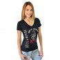 Sons of Anarchy SAMCRO Roses Women's Black T-shirt NEW Size L
