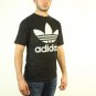 Adidas Trefoil Grey Classic Logo Men's Black T-shirt NEW Sizes M-L