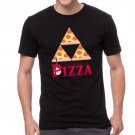 Tee Bangers The Legend Of Pizza With Slice Men's Black T-shirt NEW Sizes S-2XL