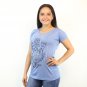 Disney Dumbo Flying Graphic Quote Women's Blue T-shirt NEW Sizes M-XL