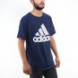 Adidas White & Grey Performance Logo Men's Blue T-shirt NEW Size M