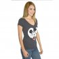 Disney Mickey Mouse Inside a Heart Women's Black T-shirt NEW Sizes S-XL