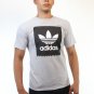 Adidas Blackbird Black And White Trefoil Men's Grey T-shirt NEW Sizes S-XL