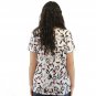 Disney Goofy Face Pattern Women's White T-shirt NEW Sizes S-M