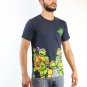 Teenage Mutant Ninja Turtles Border Print Men's Blue T-shirt NEW Sizes S-4XL