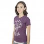 Three For Twelve Wanderlust Arrows Junior's Purple T-shirt NEW Size S