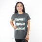 Adidas Run Away Three Stripes Brand Flowers Women's Grey T-shirt NEW Size M