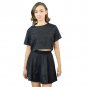 Two Piece Short Sleeve  Black Mini Dress New Sizes S-M