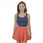 Casual High Waist Orange Skater Skirt New Size S