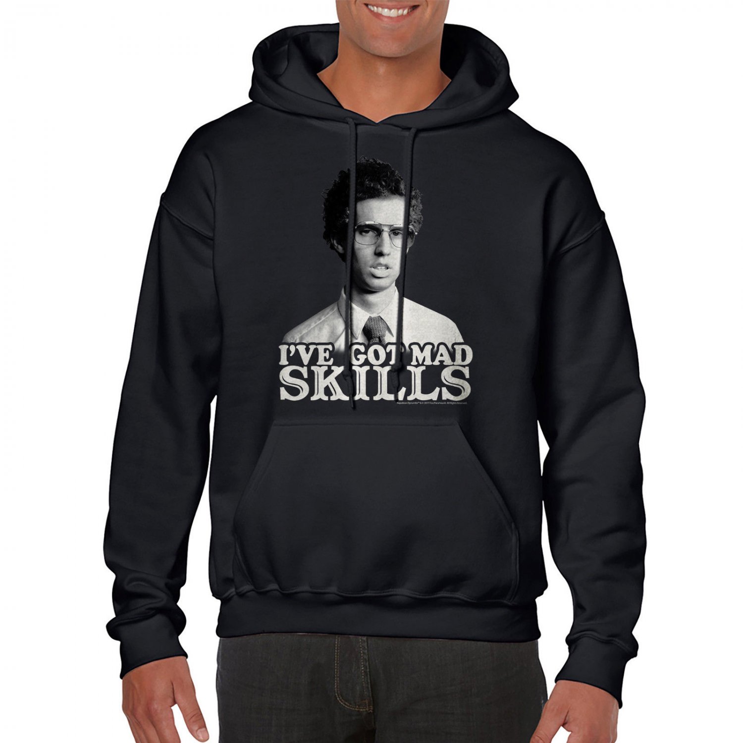 Napoleon Dynamite Mad Skills Men's Black Hoodie NEW Sizes S-2XL